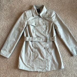 The Limited Light Gray Trench Coat